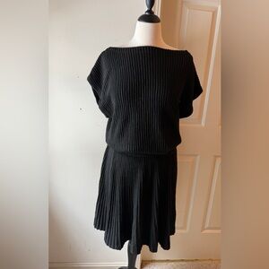 Maeve Black Textured Knit Dress